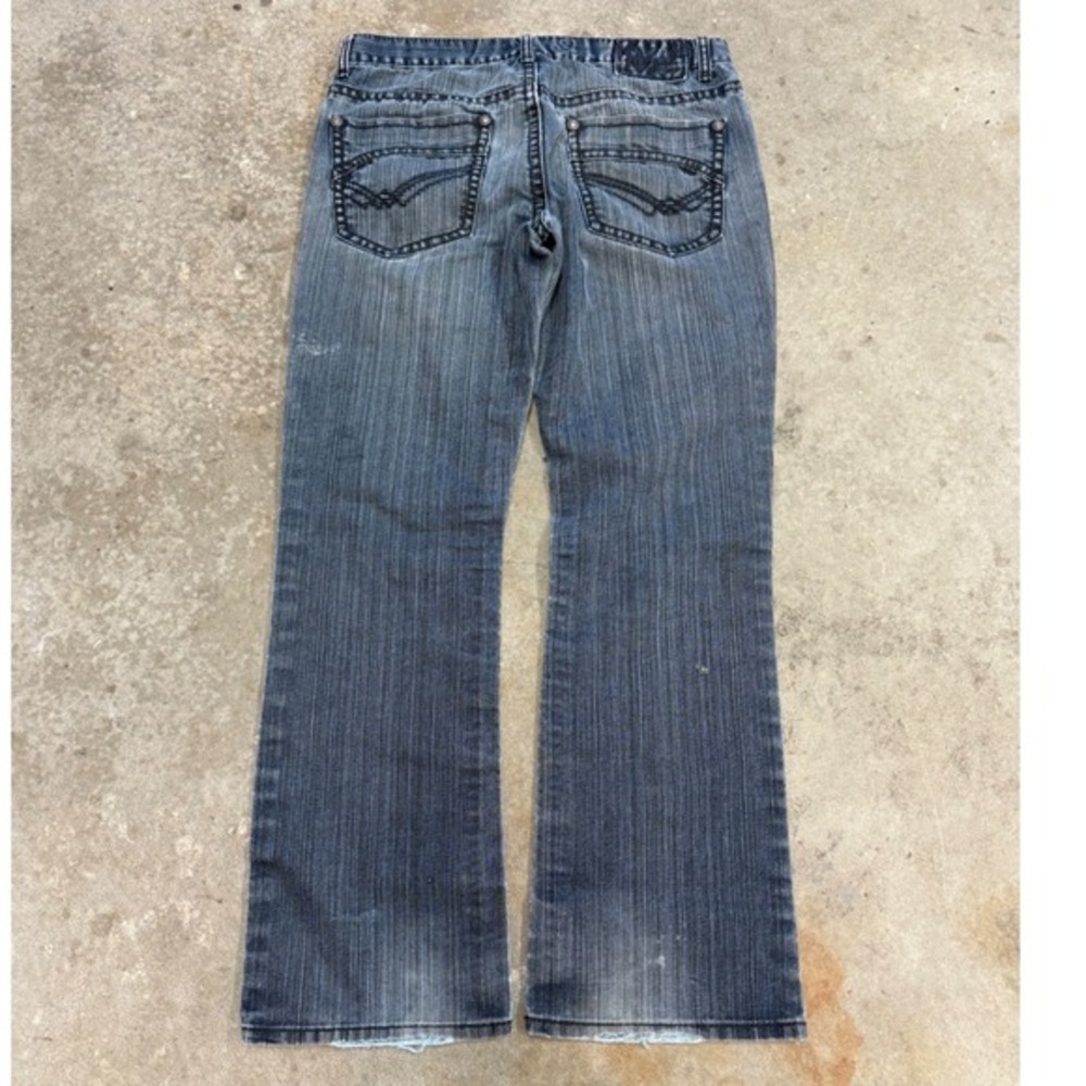 ROYAL PREMIUM Men Jeans Bootcut Dark Wash Distressed Size 32x32‎